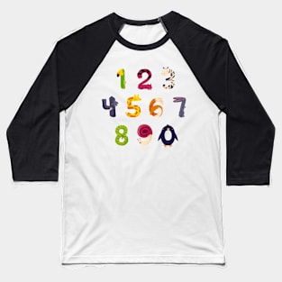 Cute animal number Baseball T-Shirt